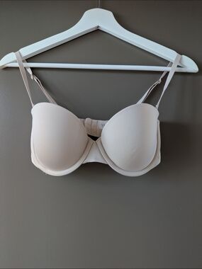 DKNY Litewear Convertible Strapless Underwire Bra Beige 32C NWOT